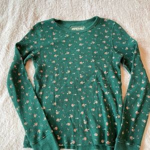 American Eagle thermal floral shirt